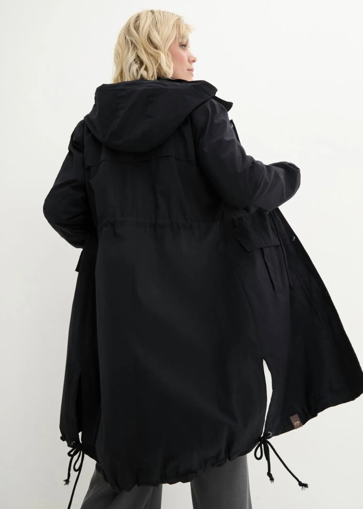 Online Parka tipo gabardina con bolsillos grandes Mujer Chaquetas Y Abrigos