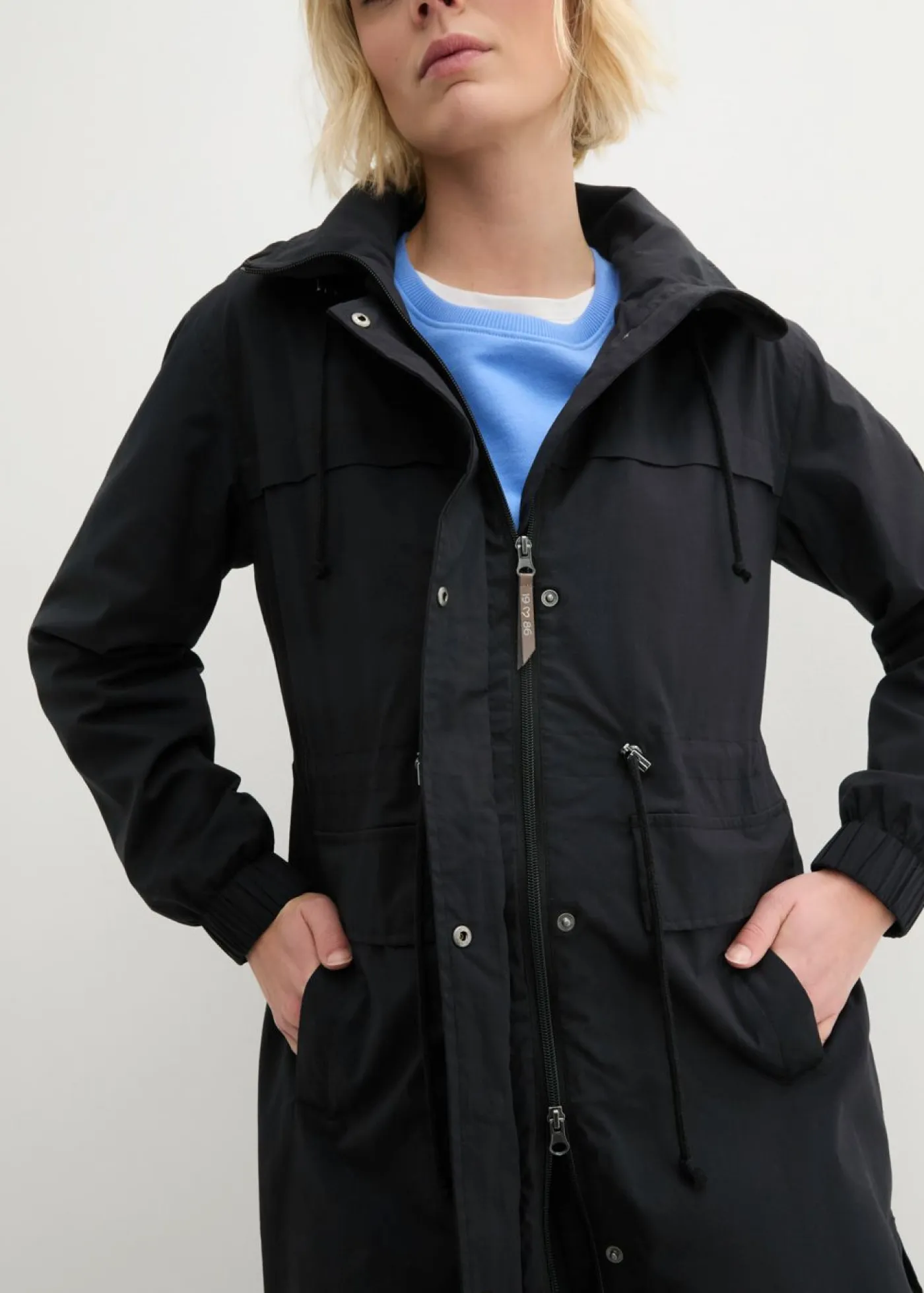 Online Parka tipo gabardina con bolsillos grandes Mujer Chaquetas Y Abrigos