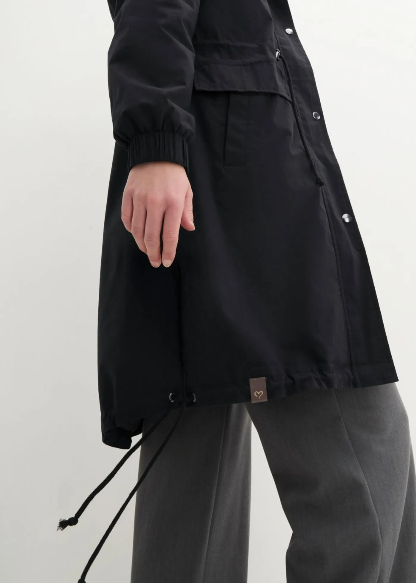 Online Parka tipo gabardina con bolsillos grandes Mujer Chaquetas Y Abrigos