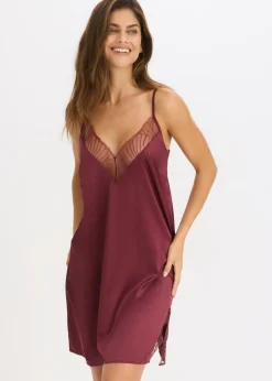 Outlet Picardías de satén con bordado elegante Mujer Corsés|Lencería