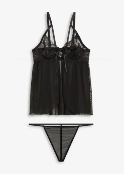 Picardías+ tanga (2 piezas) Mujer Lencería Sexy|Ropa Para Dormir