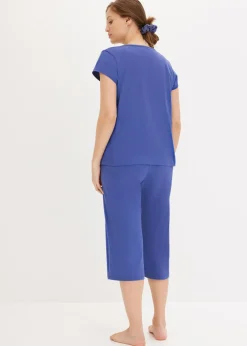 Hot Pijama capri con culotte ancho Mujer Ropa Para Dormir