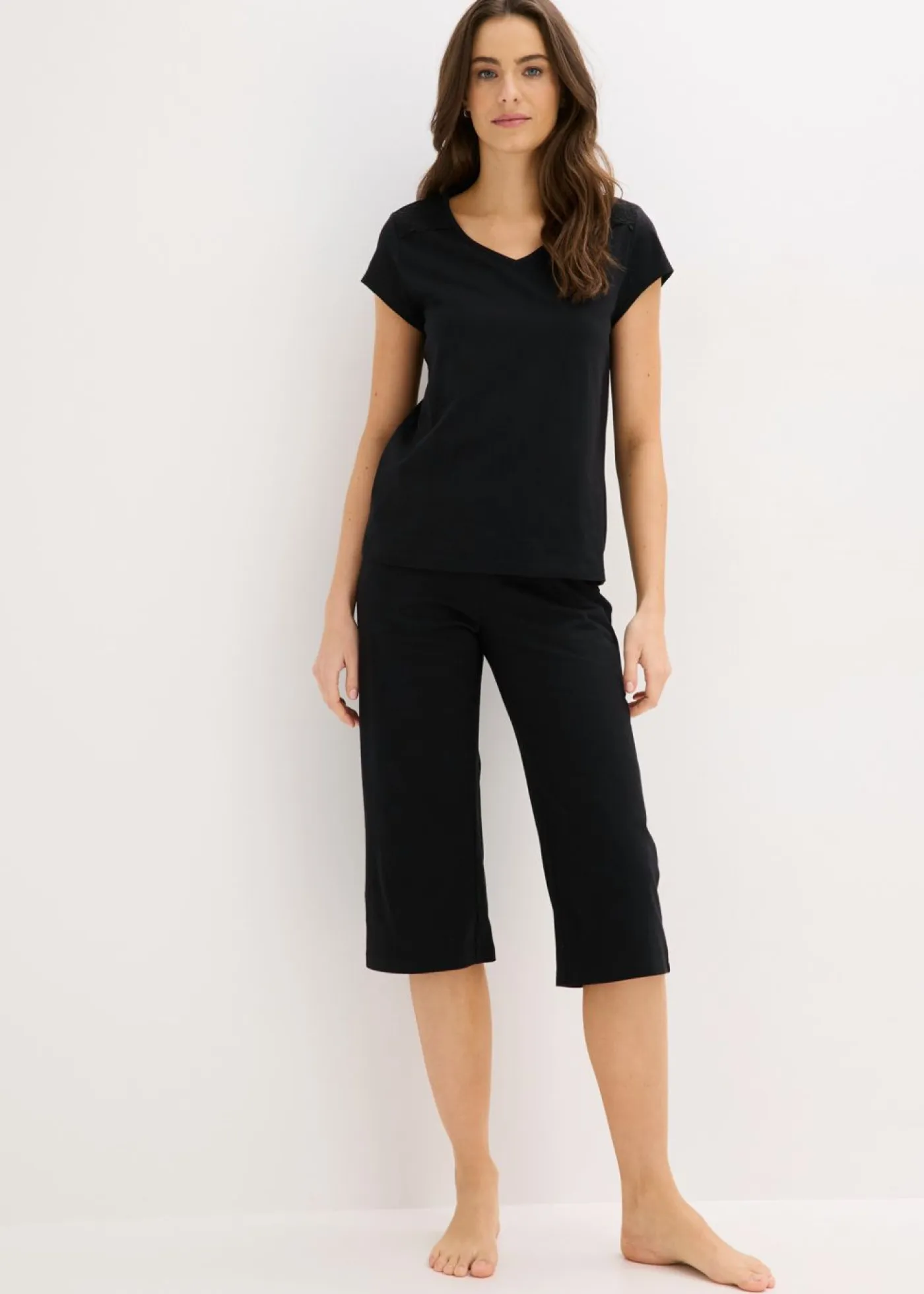 Online Pijama capri con culotte ancho Mujer Ropa Para Dormir