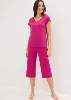 New Pijama capri con culotte ancho Mujer Ropa Para Dormir