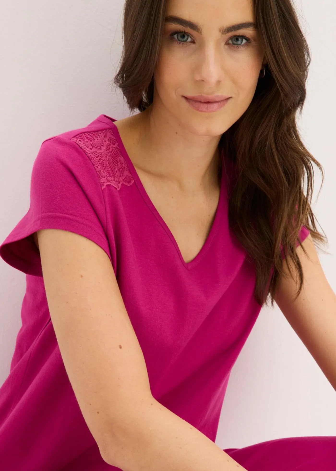 New Pijama capri con culotte ancho Mujer Ropa Para Dormir