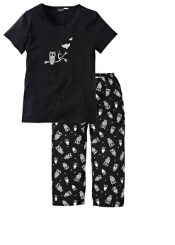 Hot Pijama capri con mangas cortas Mujer Ropa Para Dormir