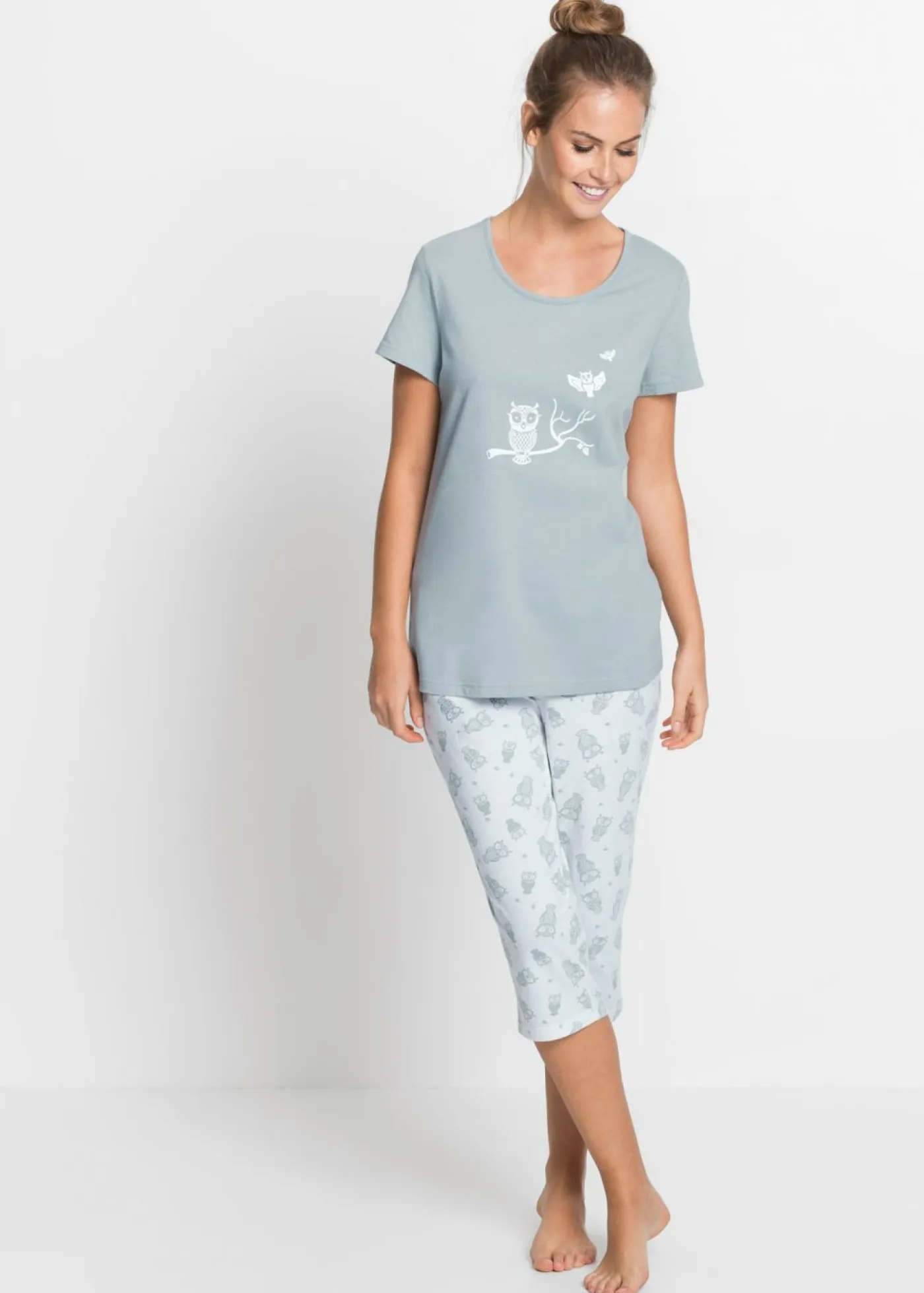 Outlet Pijama capri con mangas cortas Mujer Ropa Para Dormir