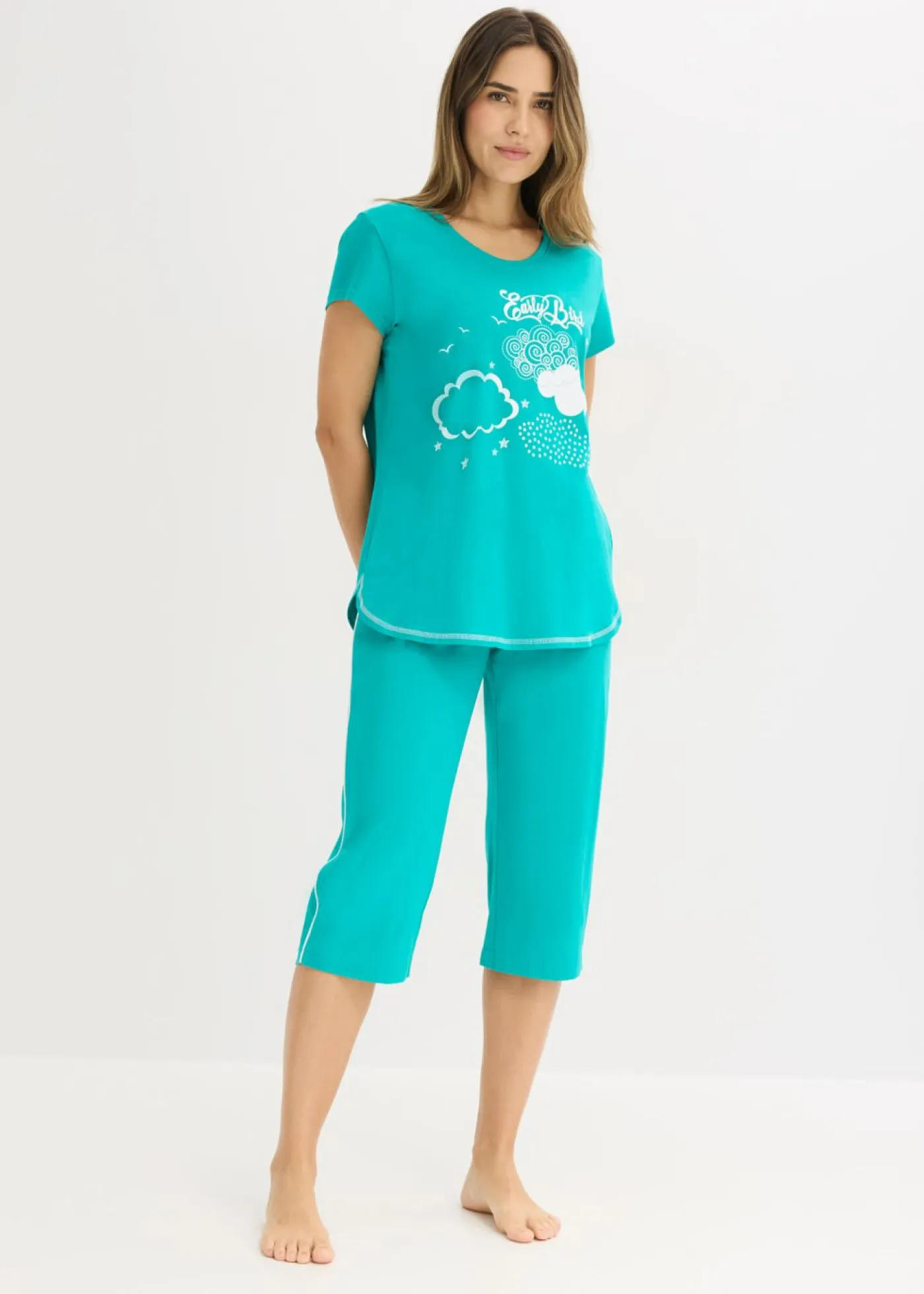 Discount Pijama capri de algodón orgánico puro Mujer Ropa Para Dormir