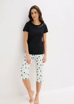 Pijama capri de algodón puro Mujer Ropa Para Dormir|Novedades