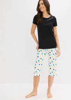 Pijama capri de algodón puro Mujer Ropa Para Dormir|Novedades