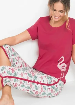 Best Pijama capri de algodón puro Mujer Ropa Para Dormir