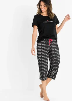 Clearance Pijama capri de algodón puro Mujer Ropa Para Dormir