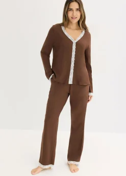 Hot Pijama con botones Mujer Ropa Para Dormir
