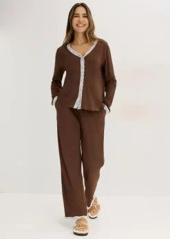 Hot Pijama con botones Mujer Ropa Para Dormir