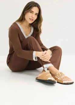 Hot Pijama con botones Mujer Ropa Para Dormir