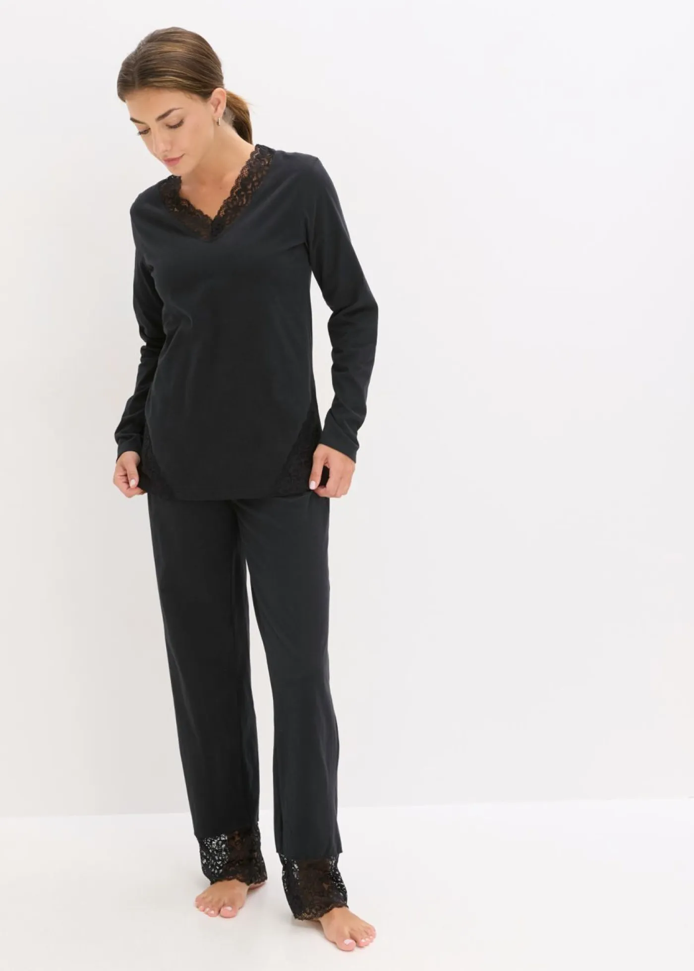 Sale Pijama con encaje delicado Mujer Ropa Para Dormir