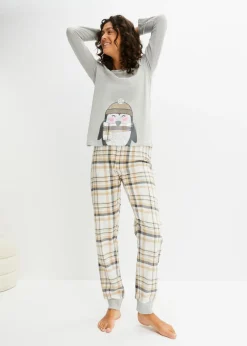 Online Pijama con pantalón de franela Mujer Ropa Para Dormir