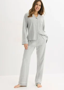 Outlet Pijama con viscosa y botones Mujer Ropa Para Dormir