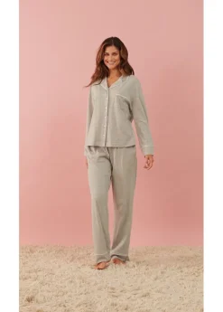 Outlet Pijama con viscosa y botones Mujer Ropa Para Dormir