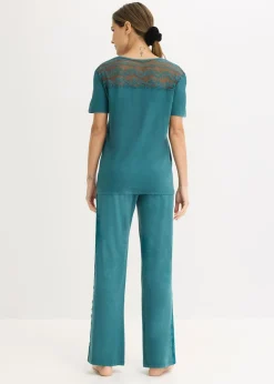 Outlet Pijama con viscosa y encaje Mujer Temática·Lencería De Primavera|Ropa Para Dormir