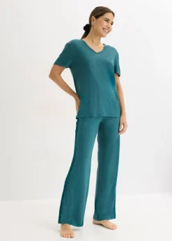 Outlet Pijama con viscosa y encaje Mujer Temática·Lencería De Primavera|Ropa Para Dormir