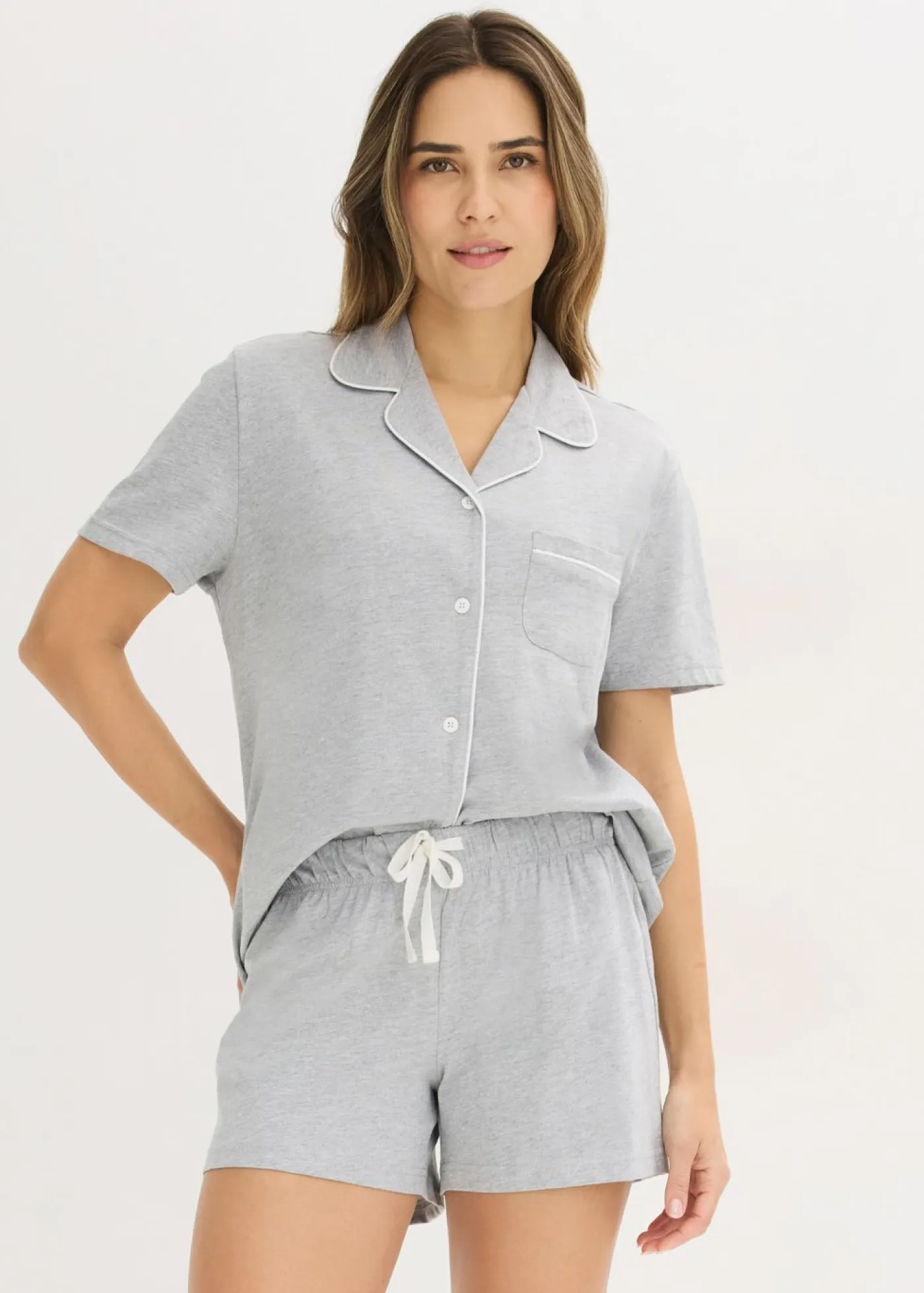 Clearance Pijama corto con botones Mujer Básicos|Ropa Para Dormir