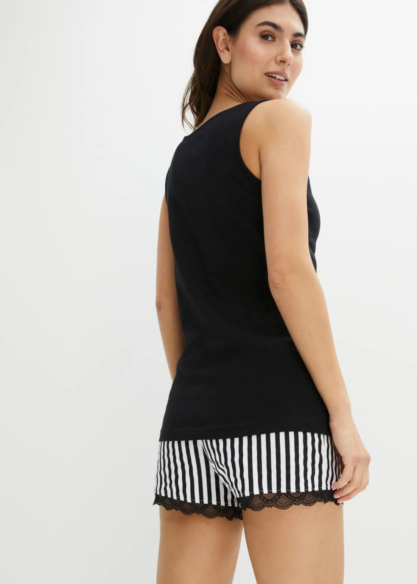 Online Pijama corto con encaje fino Mujer Básicos|Ropa Para Dormir