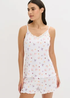 Outlet Pijama corto de canalé Mujer Ropa Para Dormir