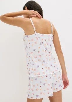 Outlet Pijama corto de canalé Mujer Ropa Para Dormir