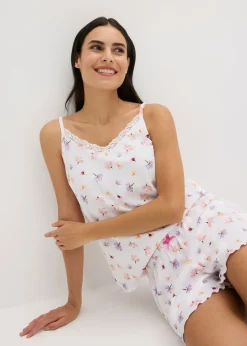 Outlet Pijama corto de canalé Mujer Ropa Para Dormir