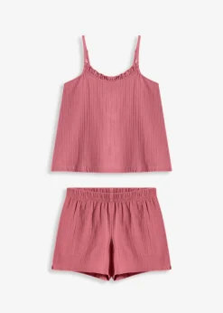 Outlet Pijama corto de muselina suave y tirantes finos Mujer Ropa Para Dormir