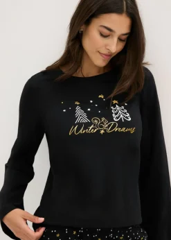 Hot Pijama de algodón puro con estampado brillante Mujer Ropa Para Dormir