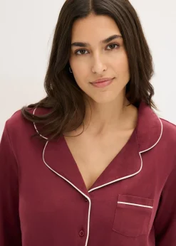Best Pijama de algodón puro con botones Mujer Ropa Para Dormir