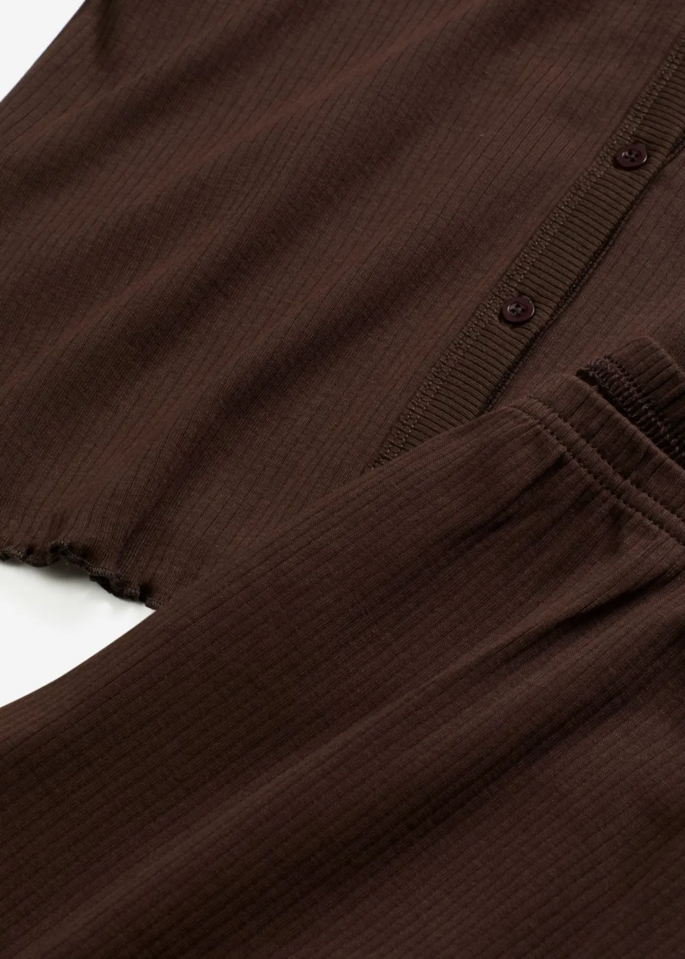 Pijama de canalé con botones Mujer Ropa Para Dormir