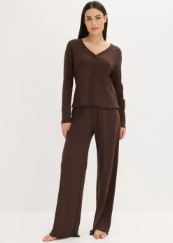 Pijama de canalé con botones Mujer Ropa Para Dormir