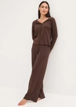 Pijama de canalé con botones Mujer Ropa Para Dormir