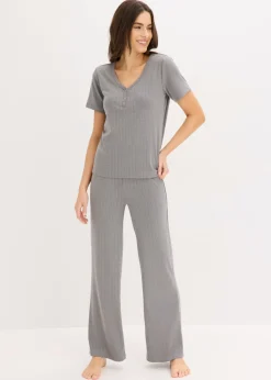 Sale Pijama de canalé con viscosa Mujer Homewear|Ropa Para Dormir