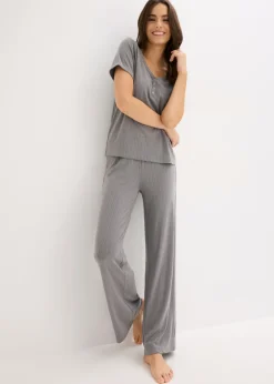 Sale Pijama de canalé con viscosa Mujer Homewear|Ropa Para Dormir
