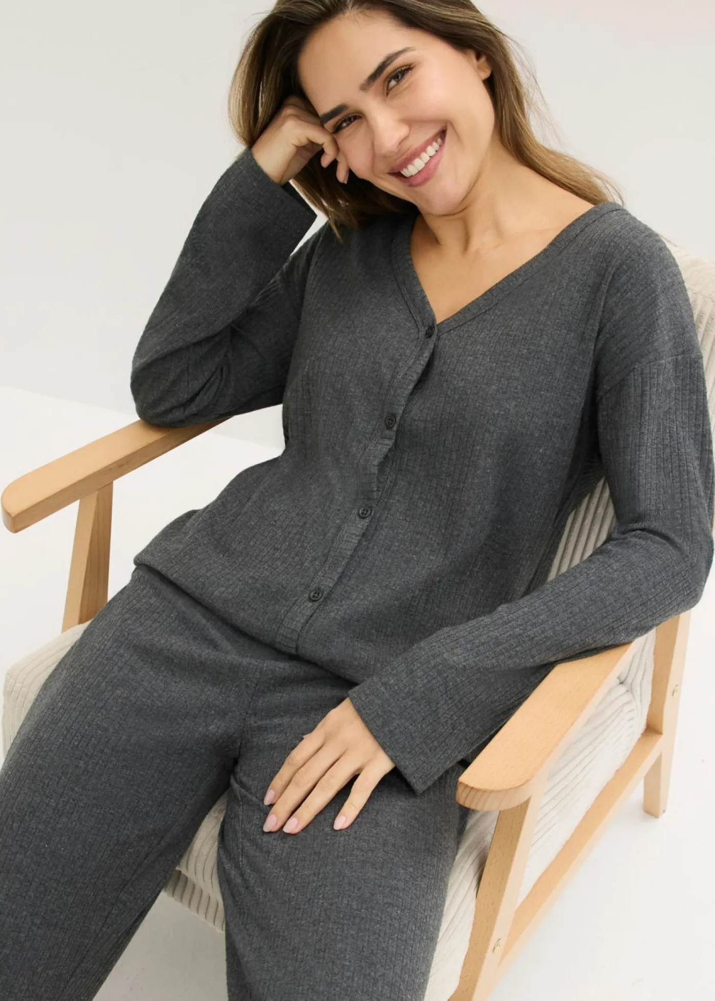 Best Pijama de canalé suave Mujer Homewear|Ropa Para Dormir
