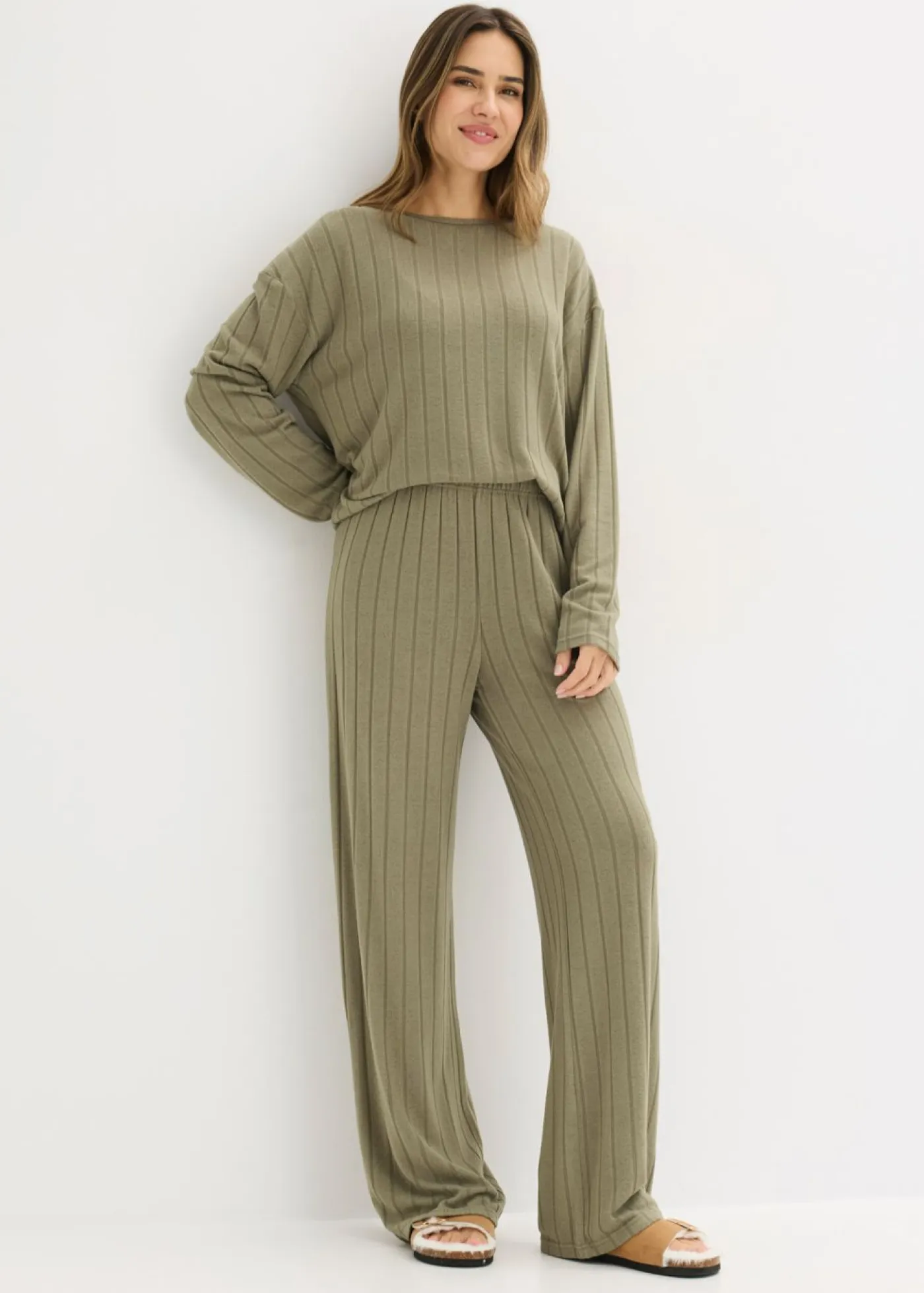 Hot Pijama de canalé suave Mujer Homewear|Ropa Para Dormir