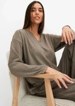 Outlet Pijama de canalé suave Mujer Homewear|Ropa Para Dormir