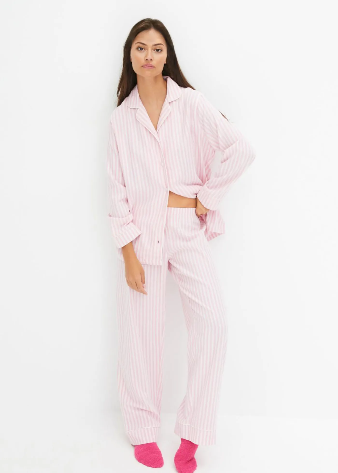 New Pijama de franela con bolsa regalo Mujer Ropa Para Dormir