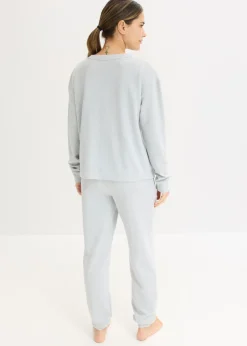 Hot Pijama de suave punto gofrado Mujer Homewear|Ropa Para Dormir