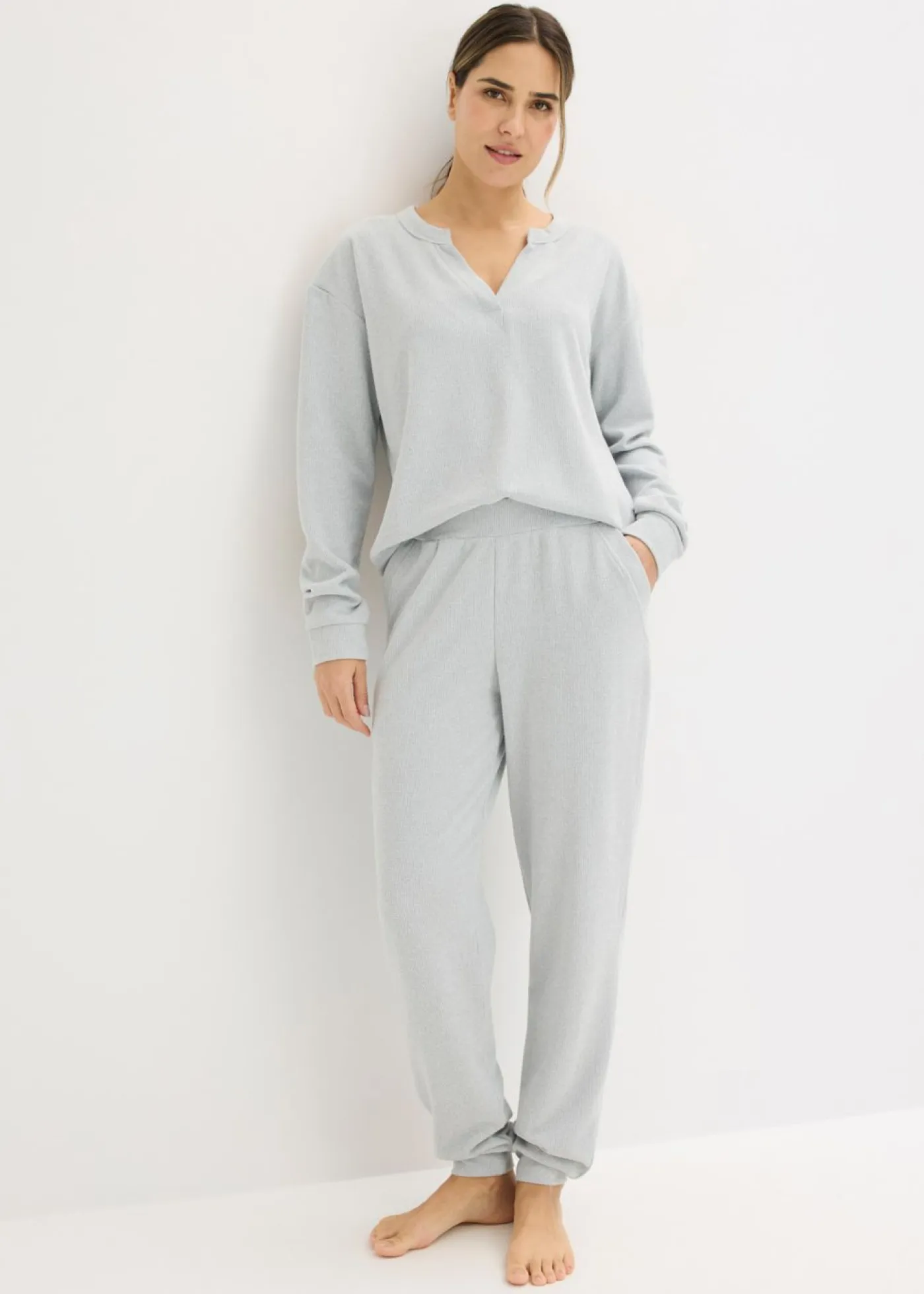 Hot Pijama de suave punto gofrado Mujer Homewear|Ropa Para Dormir