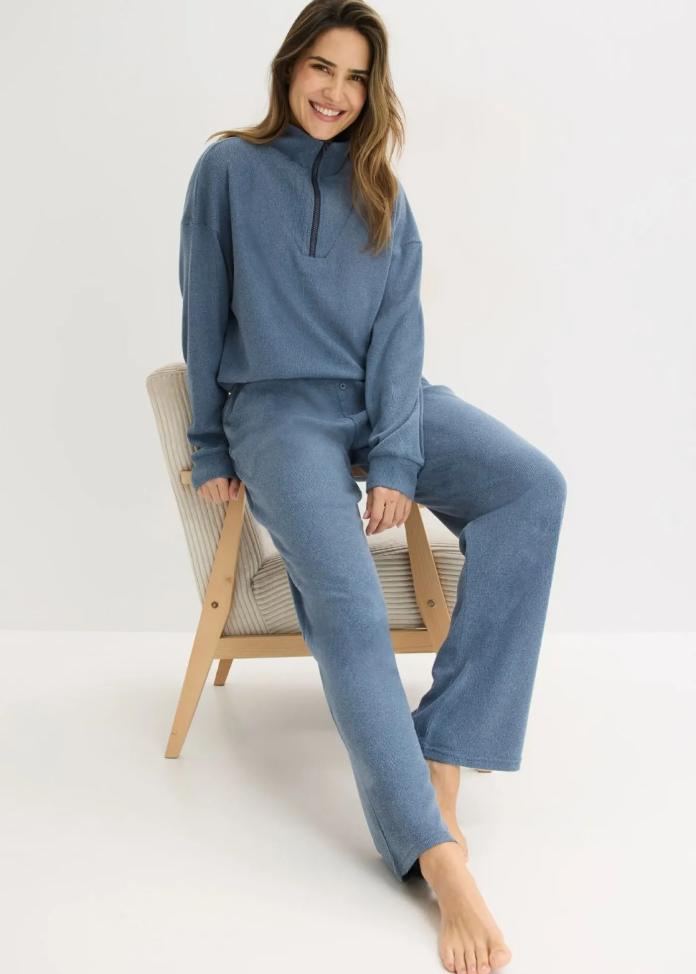Outlet Pijama de suave punto gofrado Mujer Homewear|Ropa Para Dormir
