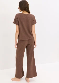 New Pijama de tejido estructurado suave Mujer Homewear|Ropa Para Dormir