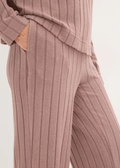 Best Pijama holgado de punto suave de canalé Mujer Homewear|Ropa Para Dormir