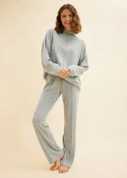 Online Pijama holgado de tejido suave Mujer Homewear|Ropa Para Dormir