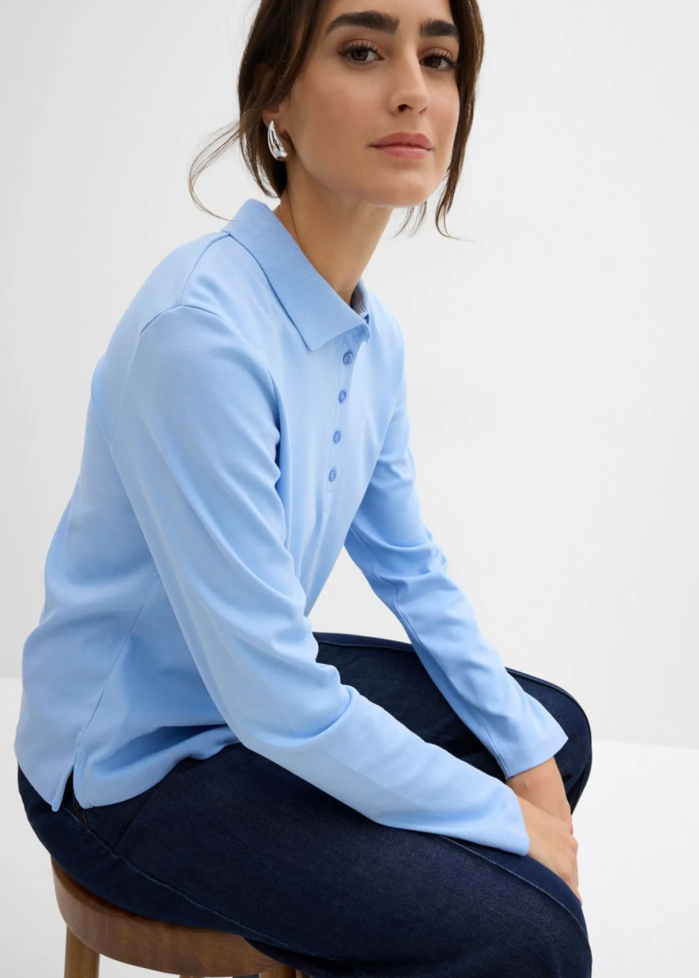 Polo de algodón orgánico pesado Mujer Básicos|Camisetas