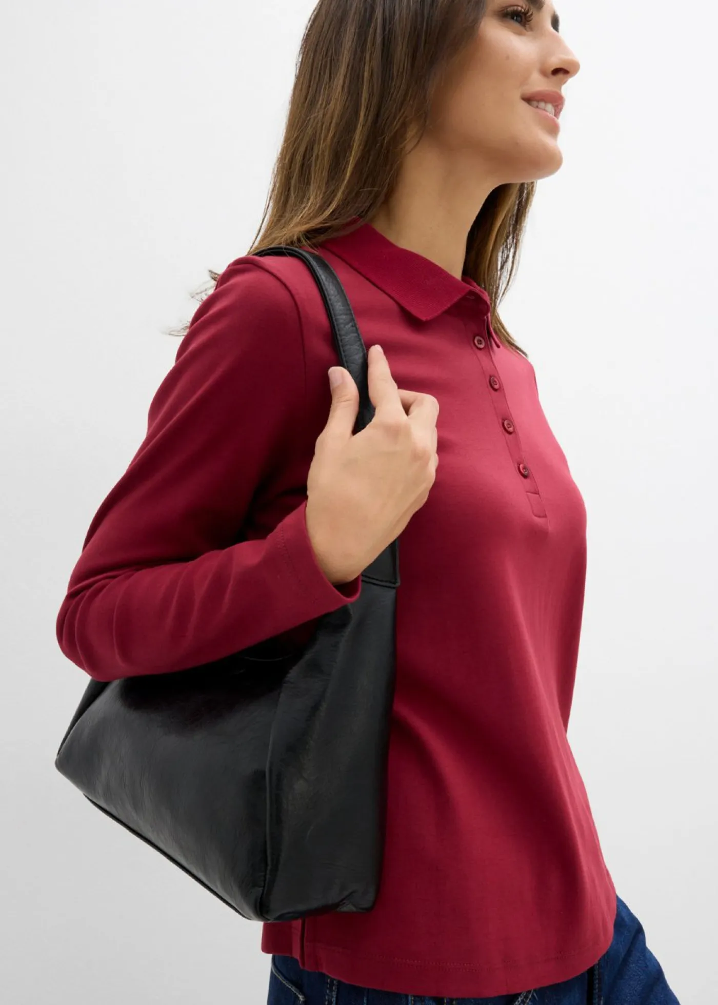 Best Polo de algodón orgánico pesado Mujer Básicos|Camisetas